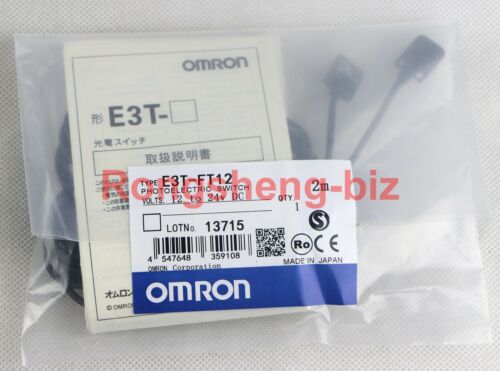 New Omron E3T-FT12 Photoelectric Switch Sensor E3TFT12 12-24VDC 2M