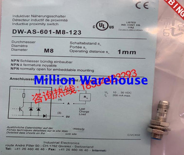 1 pcs new Contrinex DW-AS-602-M8-124