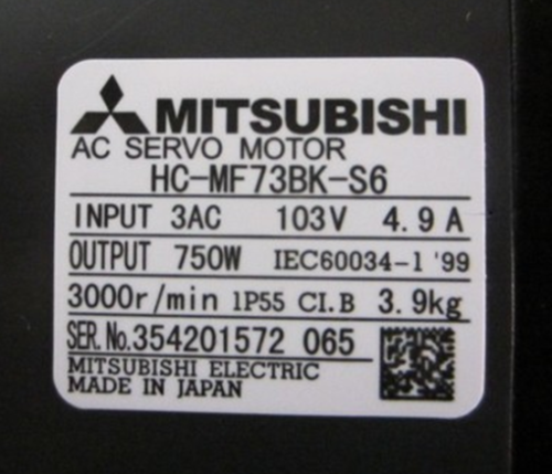 1PC NEW Mitsubishi Servo Motor HC-MF73BK-S6