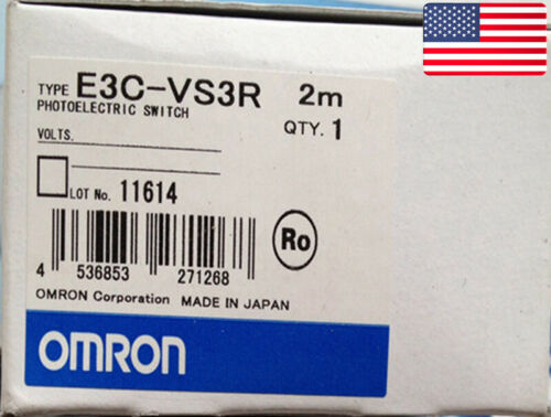 One New Omron Automation Safety E3C-VS3R Fiber Optic Photoelectric Sensor Switch