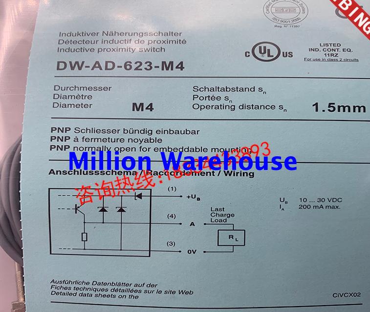 1 pcs new Contrinex DW-AD-622-M4
