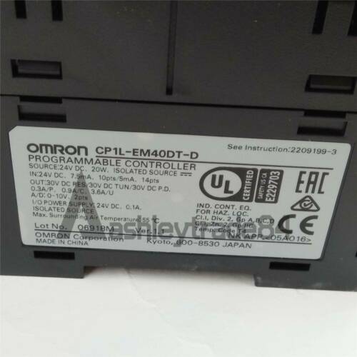 Omron CP1L-EM40DT-D ( CP1LEM40DTD ) PLC New In Box