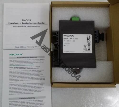 New in Box Moxa IMC-21-S-SC Industrial Media Converter Module PLC Unit 47~63Hz