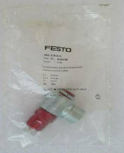1PC NEW IN BOX FESTO gas fitting HGL-3/8-B-CS 4516338