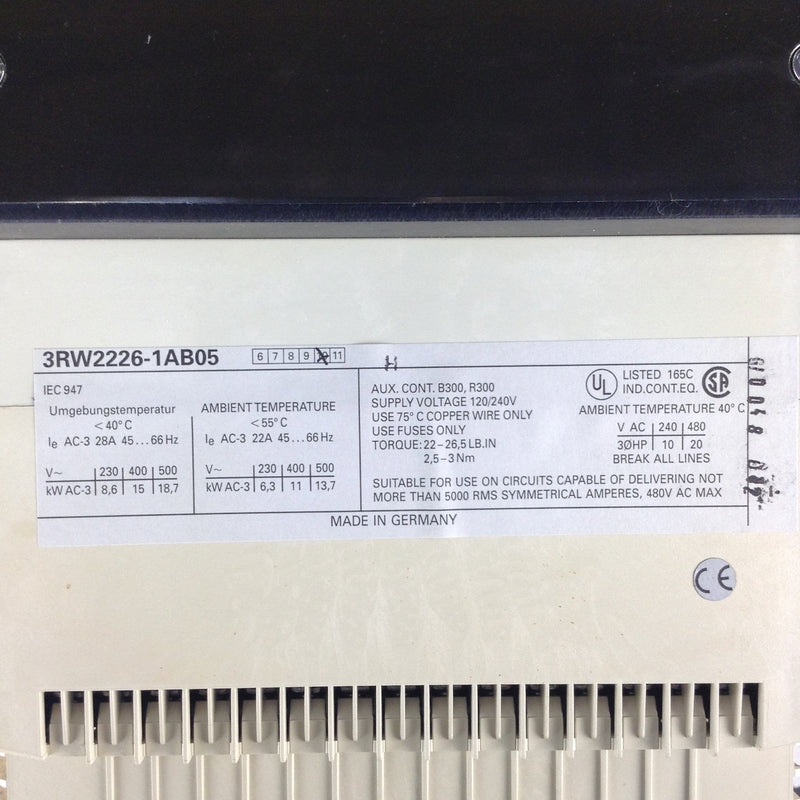 3RW2226-1AB05 Siemens Solid state motor starter