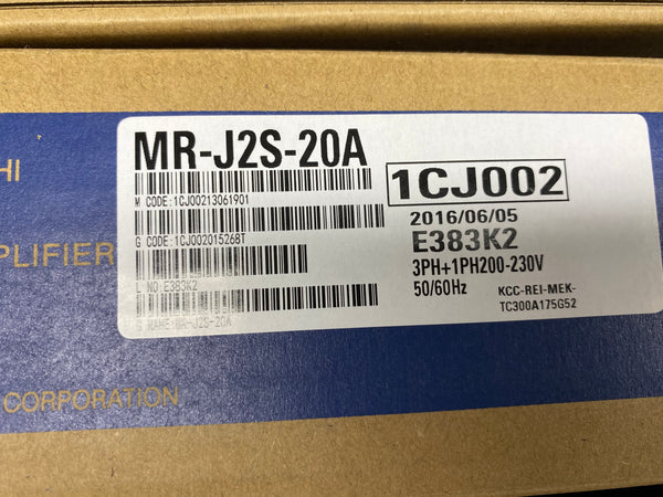 Mitsubishi AC Servo Amplifier MR-J2S-20A New ( MRJ2S20A )
