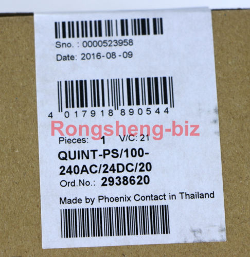 PHOENIX Contact 2938620 QUINT-PS-100-240AC/24DC/20 Power New In Box