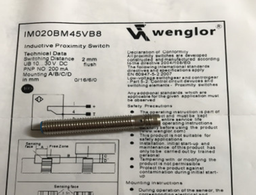 1PC NEW Wenglor IM020BM45VB8 INDUCTIVE SENSOR PNP