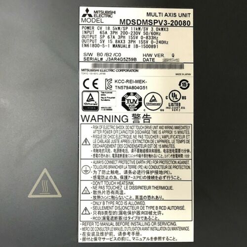 1PC New Mitsubishi servo driver MDSDMSPV3-20080