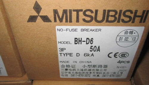 New Mitsubishi Circuit Breaker BH-D6 3P D50 50A
