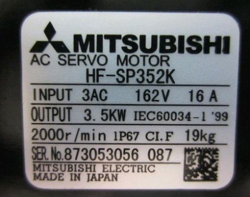 One Brand New in Box Mitsubishi HF-SP352K Servo Motor