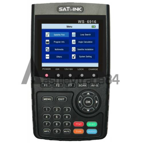 New Satlink WS-6916 HD DVB-S+S2 Satellite Signal Meter Finder with MPEG-2/MPEG-4