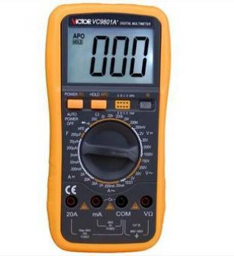 1PC New VC9801A+ Digital Multimeter DMM AC/DC w/Capacitance hFE Test