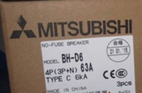 1PC Brand NEW Mitsubishi Circuit Breaker BH-D6 3P+N 4P C63 63A