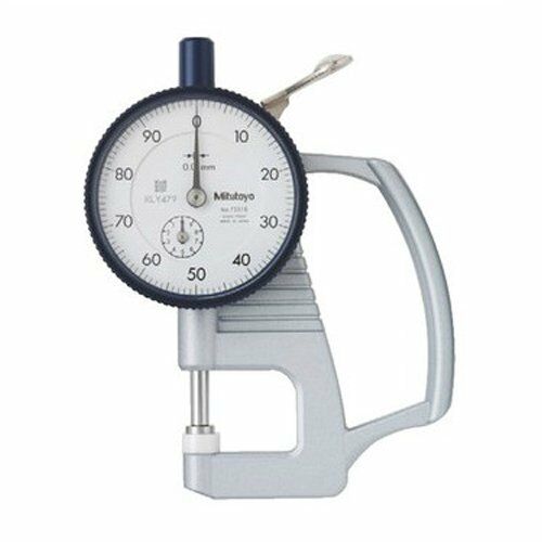 Mitutoyo 7331S Dial Thickness Gage,Flat Anvil,Light Weight Type,0-10mm Range