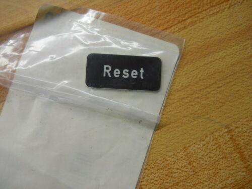 SIEMENS 3SB39021EM RESET INSCRIPTION PLATE 12.5 x 27 MM NEW