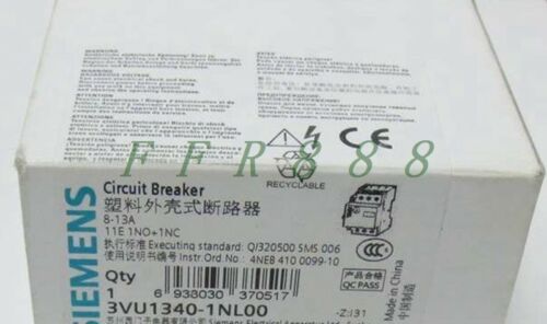 ONE NEW Siemens Motor Protection Circuit Breaker 3VU1340-1NL00 8-13A