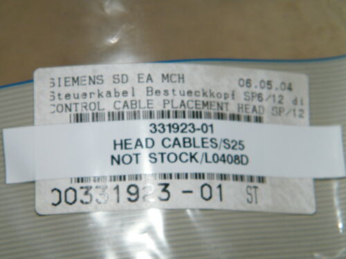 SIEMENS CONTROL CABLE PLACEMENT HEAD, S25, 00331923-01, 331923-01, SP/12