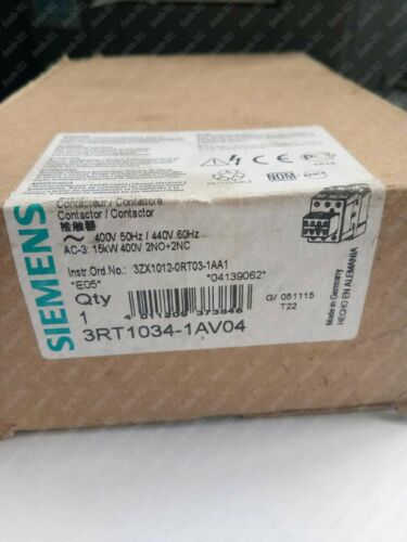 1PC new Siemens Contactor 3RT1034-1AV04 400V