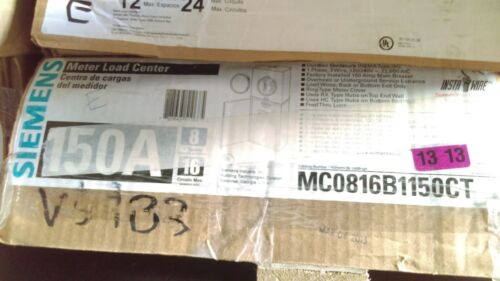 SIEMENS MC0816B1150CT 150A METER LOAD CENTER