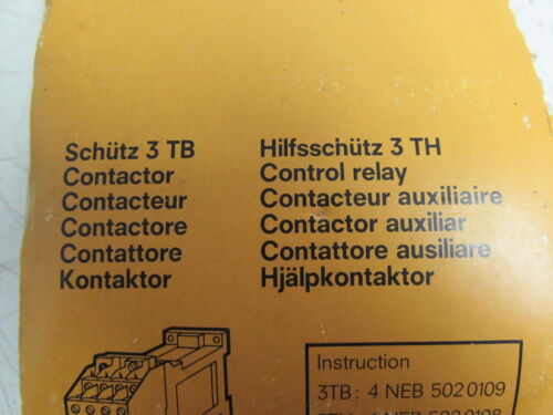 SIEMENS 3TH8022-4BB4 CONTACTOR/CONTROL RELAY 17-30VDC ***NIB***