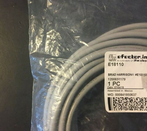 *NEW* IFM Efector E18110 Female Connector Cable 5-Pin (Sealed Bag)