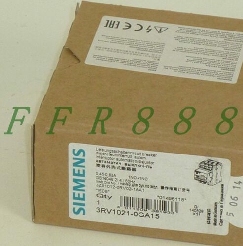 NEW Siemens motor protection circuit breaker 3RV1021-0GA15