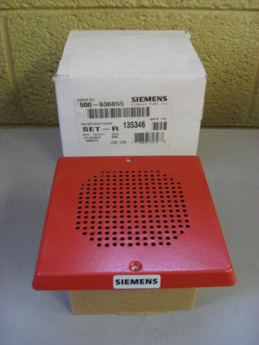 New Siemens SET-R Low Profile Fire Alarm Speaker Red 500-636055 Free Shipping