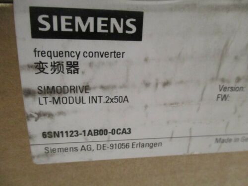 SIEMENS SIMODRIVE 6SN1123-1AB00-0CA3 FREQUENCY CONVERTER * FACTORY SEALED *
