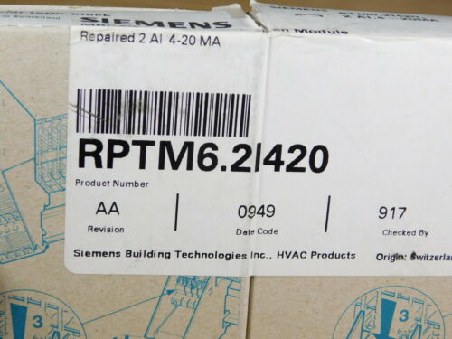 NEW - Siemens RPTM6.2I420 Combination Pack ( PTX6.L & PTM6.2I420 ) Smoke Control