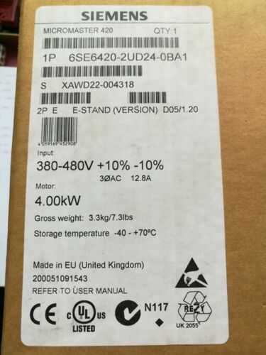 1PCS New Siemens 6SE6420-2UD24-0BA1 6SE64204UD230BA1