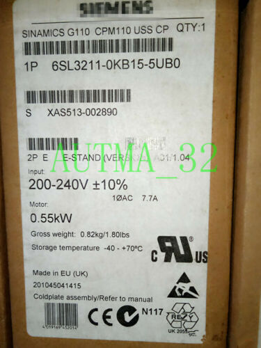 ONE Siemens 6sl3211-0kb15-5ub0 6sl32110kb155ub0 NEW