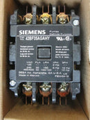 New Siemens Definite Purpose Contactor, 42BF35AGAHY, CTR 01151, 208/240VAC Coil