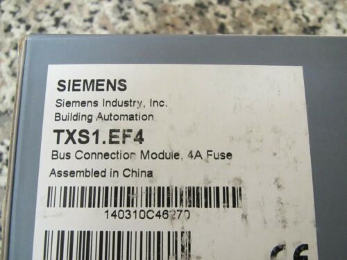 New Siemens TXS1.EF4 TX-I/O 24V 96VA 4A Fuse Bus Connection Module Free Shipping