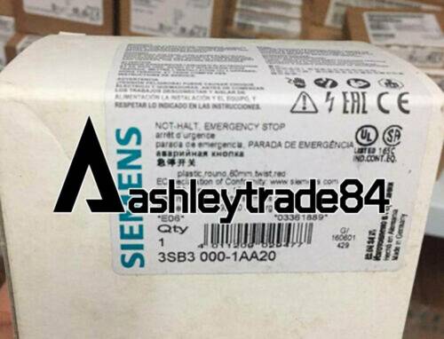 1PCS NEW Siemens 3SB3000-1AA20 Emergency stop button switch