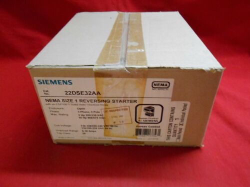 SIEMENS 22DSE32AA NEMA SIZE 1 REVERSING STARTER