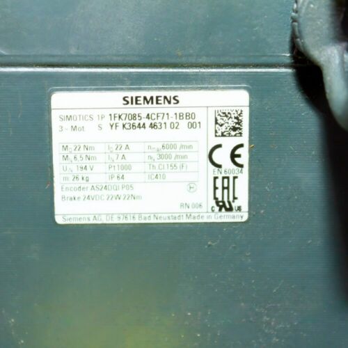 SERVOMOTOR 1FK7085-4CF71-1BB0 SIEMENS