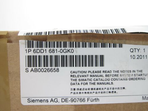 NEW Siemens 6DD1 681-0GK0 Simatic TDC Interface Module 6DD16810GK0 6DD1681