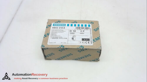 SIEMENS 5SX2 210-8, CIRCUIT BREAKER, 2P, D 10, 400V, NEW