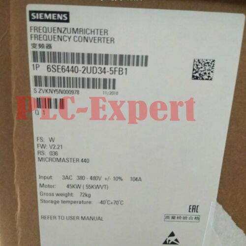 1PC New Siemens 6SE6440-2UD34-5FB1 One year warranty 6SE64402UD345FB1