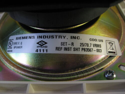 New Siemens SET-R Low Profile Fire Alarm Speaker Red 500-636055 Free Shipping