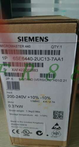 ONE NEW Siemens Inverter 6SE6 440-2UC13-7AA1 220V 0.37KW – Million