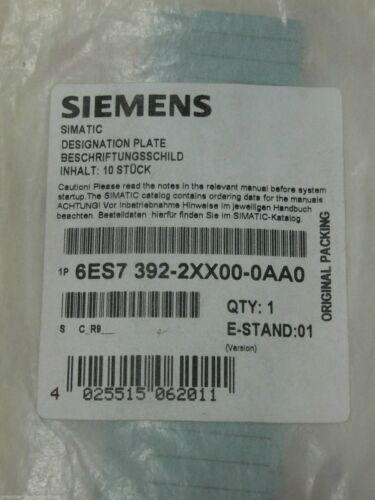 NEW 6ES7392-2XX00-0AA0 Siemens S7-300 Label Free shipping