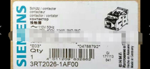 SIEMENS 3RT2026-1AF00 110V 25A New