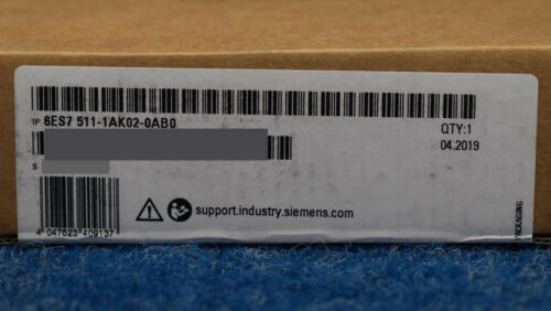 New Sealed Siemens 6ES7-511-1AK02-0AB0 /E-Stand 02 6ES75111AK020AB0 MFG: 2019 S