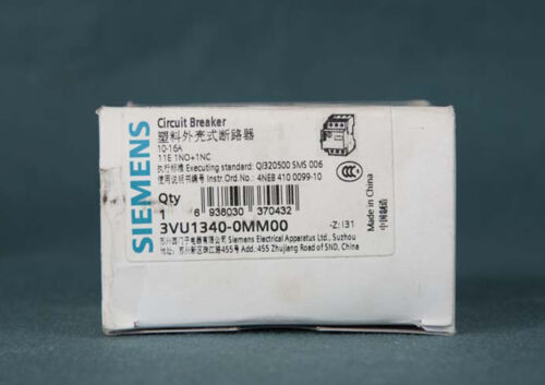 1PC NEW Siemens 3VU1340-0MM00 circuit breaker free shipping