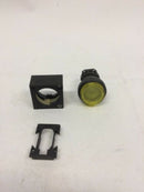Siemens 3SB30 01-0BA31 Push Button and Holder Yellow Switch