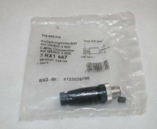 Siemens 3RX1667 Coupling Plug for Bero 3 Rg/ Connector 3 Rg/3 RX1 667