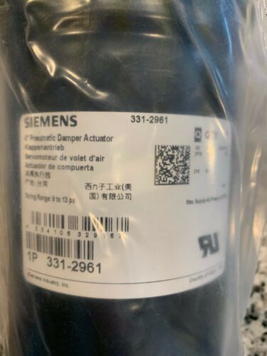 Siemens 331-2961 Pneumatic Damper Actuator, 4 Stroke - FREE SHIPPING