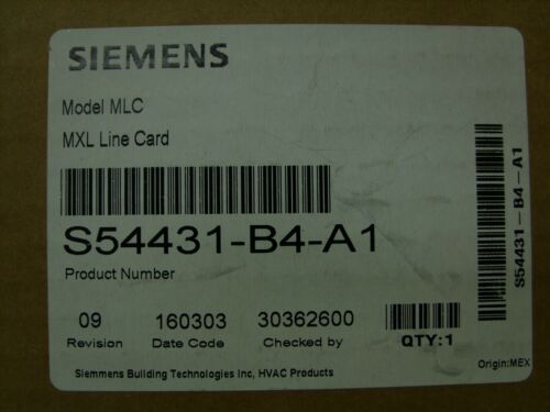 SIEMENS - Fire Alarm MXL Line Card S54431-B4-A1 / Model MLC ~ New In Box
